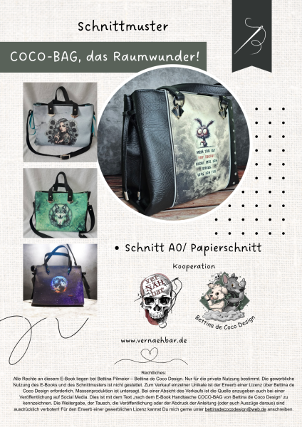 Handtasche COCO-BAG Papierschnittmuster